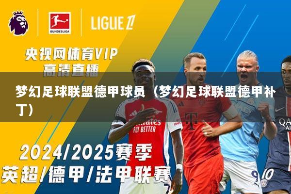 梦幻足球联盟德甲球员（梦幻足球联盟德甲补丁）